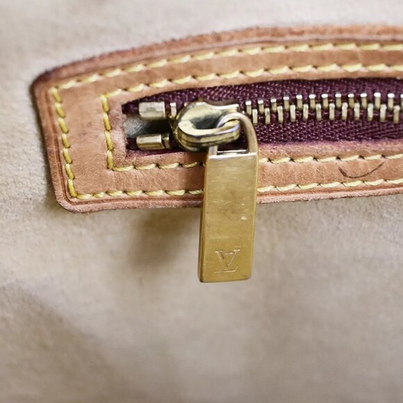 LOUIS VUITTON Logo Looping GM Shoulder Bag Monogram Leather Brown - Picture 5 of 16